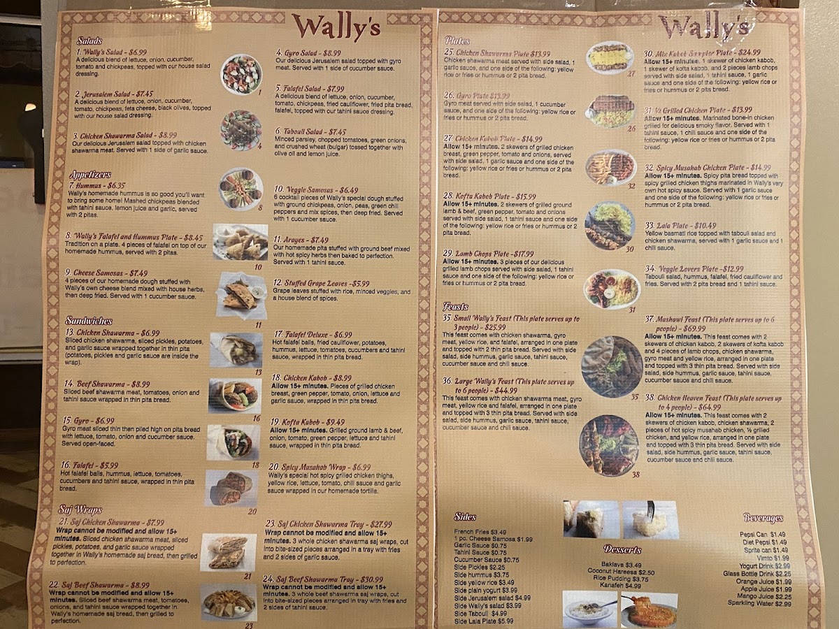 Wally's Falafel and Hummus Menu - Image 6